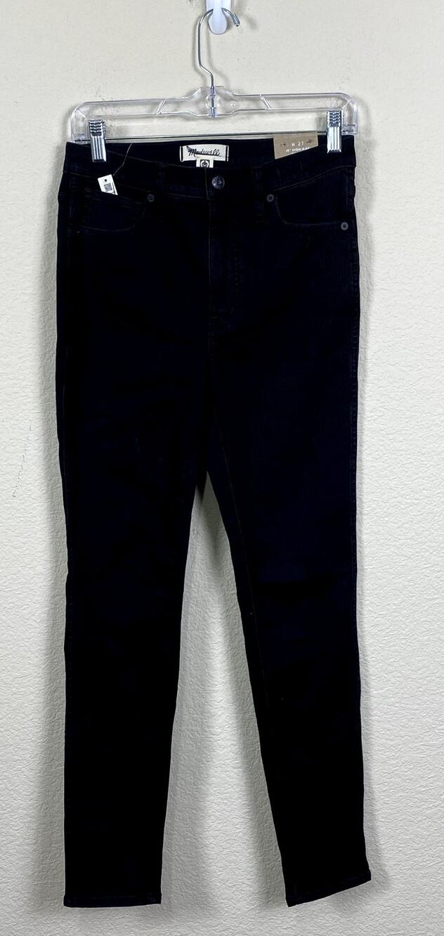 Madewell Jeans Women 27 Black Skinny High Rise Ankle NWT
